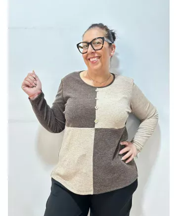 Camiseta arlequin Baltar - Ropa tallas grandes mujer moderna