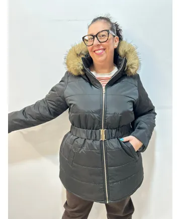 Parka negra Alcala - Chaquetas Tallas Grandes