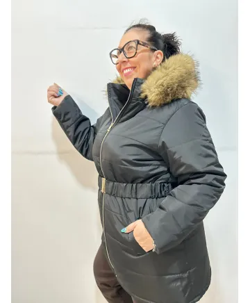 Parka negra Alcala - Chaquetas Tallas Grandes