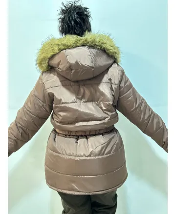 Parka marron Alcala - Ropa tallas grandes mujer moderna