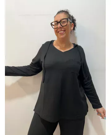 Camiseta negra Algaba - Camisetas y Tops Tallas Grandes