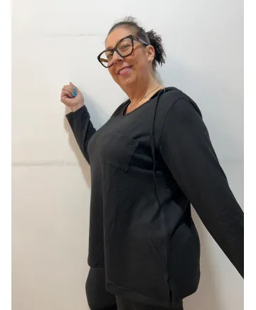 Camiseta negra Algaba - Camisetas y Tops Tallas Grandes