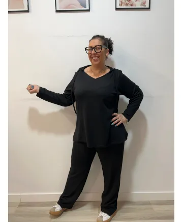 Pantalon negro Algaba - Ropa tallas grandes mujer moderna