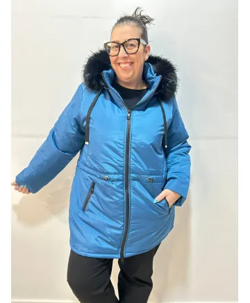 Parka azul Cerdero - Ropa tallas grandes mujer moderna