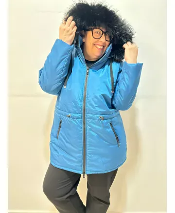 Parka azul Cerdero - Ropa tallas grandes mujer moderna