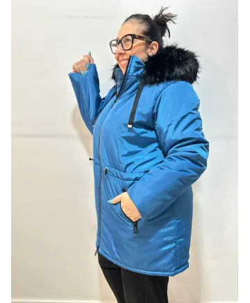 Parka azul Cerdero - Ropa tallas grandes mujer moderna