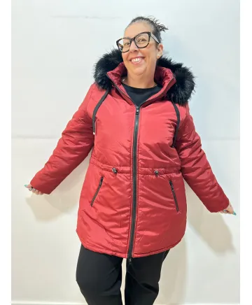 Parka Roja Cerdero - Ropa tallas grandes mujer moderna