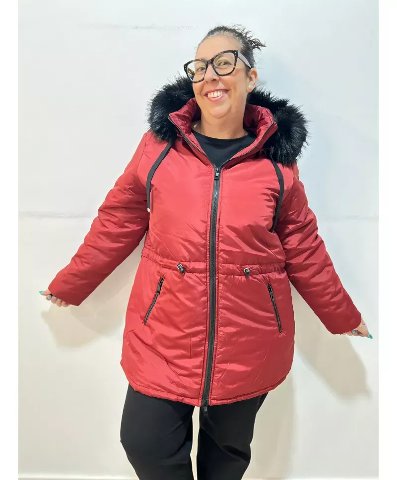 Parka Roja Cerdero - Ropa tallas grandes mujer moderna
