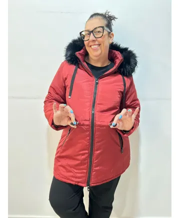 Parka Roja Cerdero - Ropa tallas grandes mujer moderna