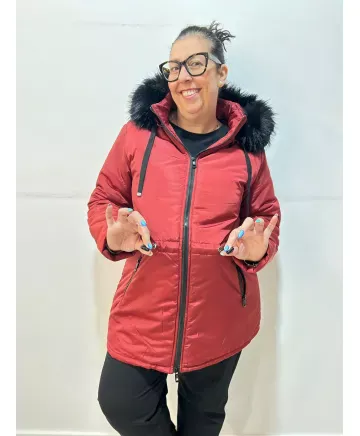 Parka Roja Cerdero - Ropa tallas grandes mujer moderna