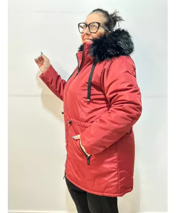 Parka Roja Cerdero - Ropa tallas grandes mujer moderna