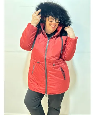Parka Roja Cerdero - Ropa tallas grandes mujer moderna