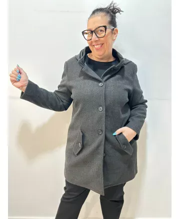 Abrigo gris Alanis - Ropa tallas grandes mujer moderna