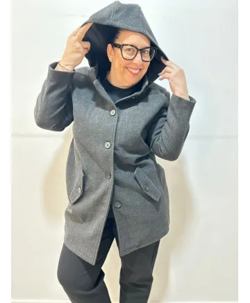 Abrigo gris Alanis - Ropa tallas grandes mujer moderna