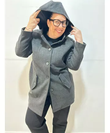 Abrigo gris Alanis - Ropa tallas grandes mujer moderna