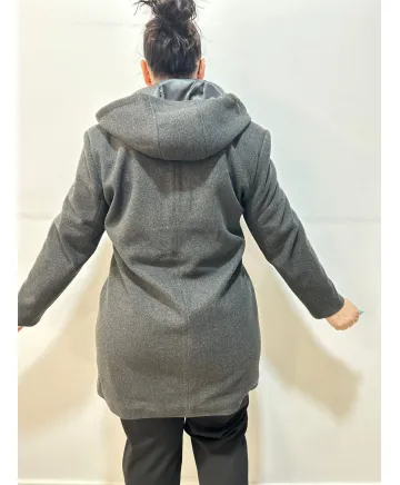 Abrigo gris Alanis - Ropa tallas grandes mujer moderna