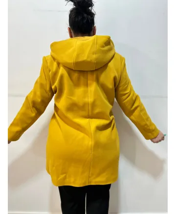 Abrigo mostaza Alanis - Ropa tallas grandes mujer moderna