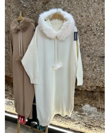 Vestido capucha Aloe - Ropa tallas grandes mujer moderna