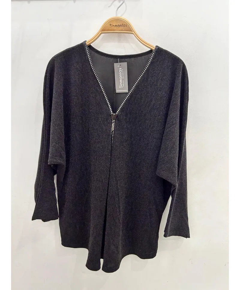 Camiseta cremallera Bambu - Tops