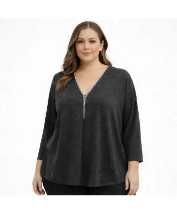 Camiseta cremallera Bambu - Top De fiesta