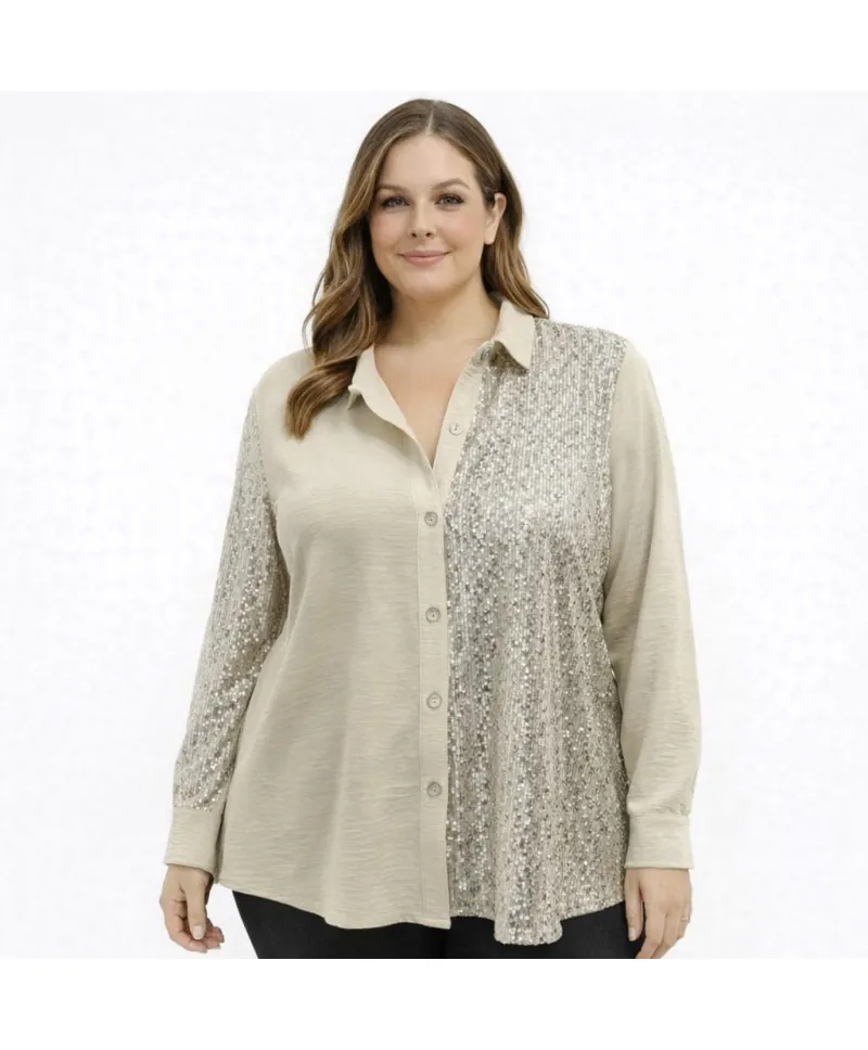 Camisa beig Azalea - Camisa Fantasia