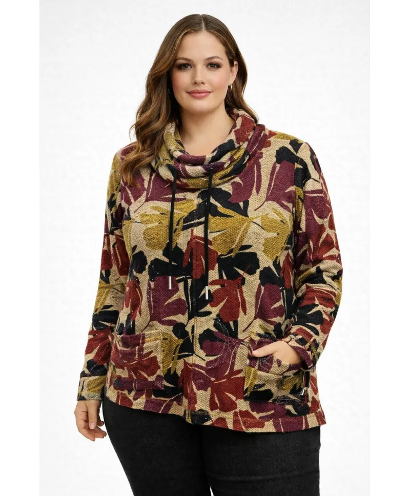 Jersey hojas Cilantro - Ropa tallas grandes mujer moderna