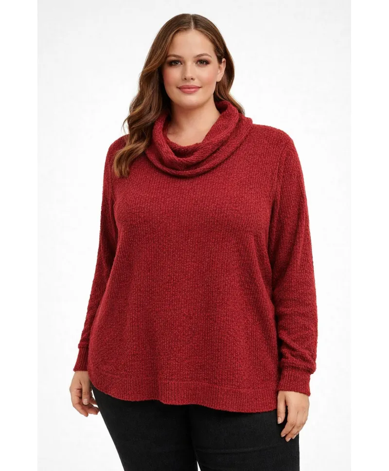 Jersey granate Geranio - Ropa tallas grandes mujer moderna