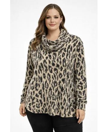 Jersey estampado Crisantemo - Ropa tallas grandes mujer moderna