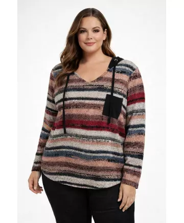 Camiseta rayas Almaden - Ropa tallas grandes mujer moderna