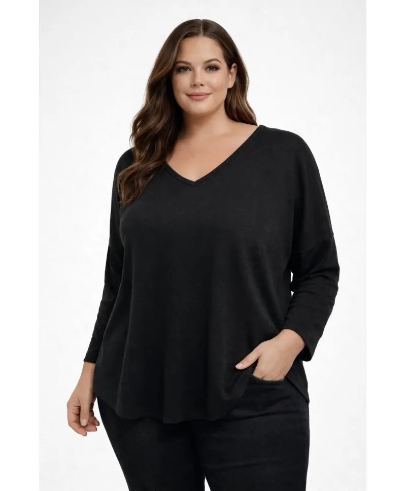 Jersey negro Tal - Ropa tallas grandes mujer moderna