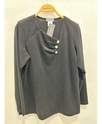 Camiseta negra Trapecio - Ropa tallas grandes mujer moderna