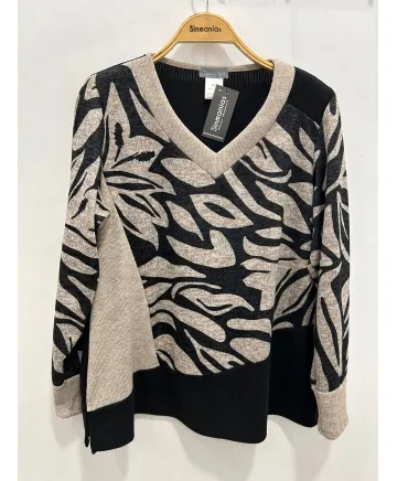 Jersey combinado Dracena - Ropa tallas grandes mujer moderna