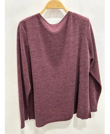 Camiseta  granate strass - Camisetas y Tops Tallas Grandes