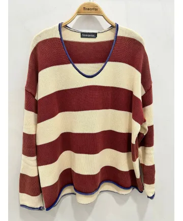 Jersey rayas Brezo - Jerseys Tallas Grandes