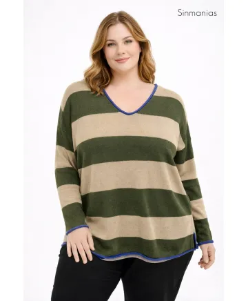 Jersey rayas Brezo - Jerseys Tallas Grandes