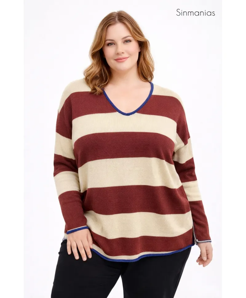 Jersey rayas Brezo - Jerseys Tallas Grandes