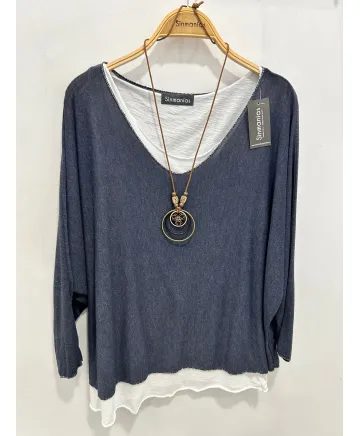 Camiseta doble Girasol - Ropa tallas grandes mujer moderna