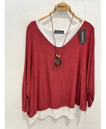 Camiseta doble Girasol - Ropa tallas grandes mujer moderna