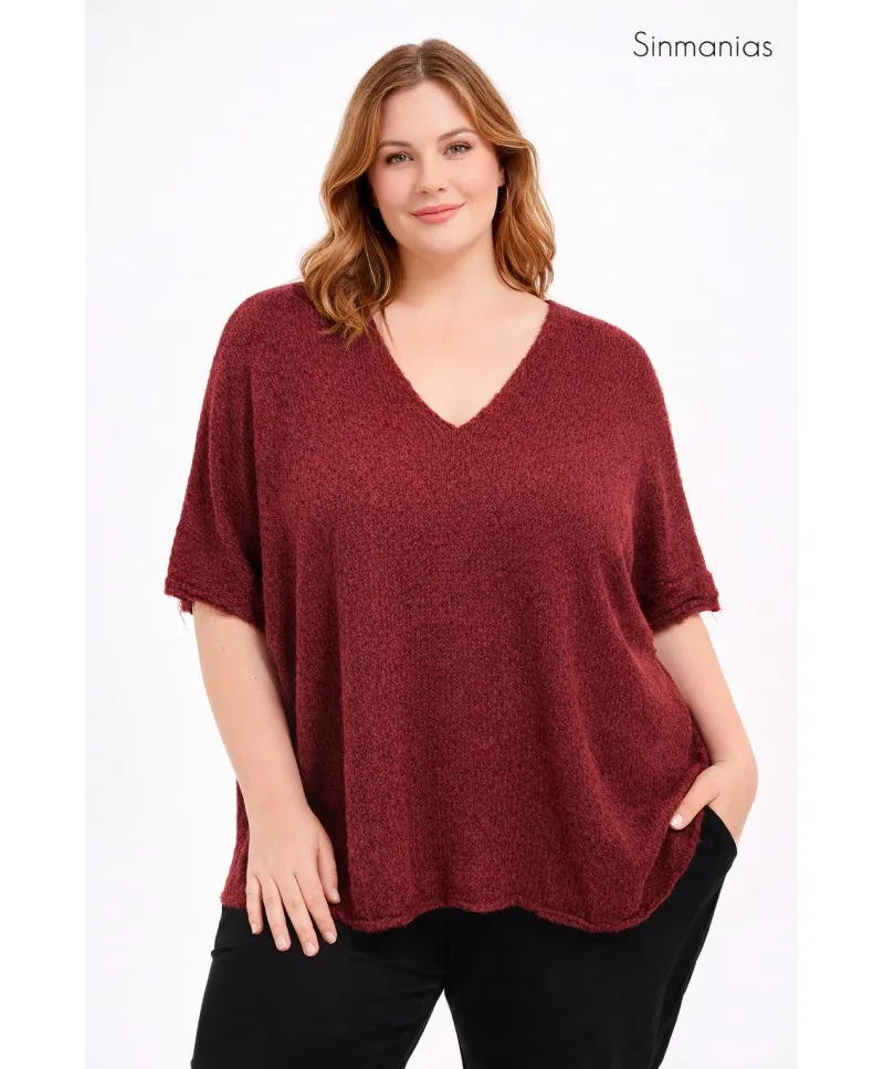 Chaleco basico Violeta - Ropa tallas grandes mujer moderna