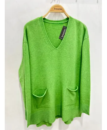 Jersey bolsillos Clavel - Ropa tallas grandes mujer moderna