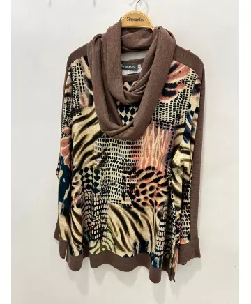 Jersey cuello Baña - Ropa tallas grandes mujer moderna