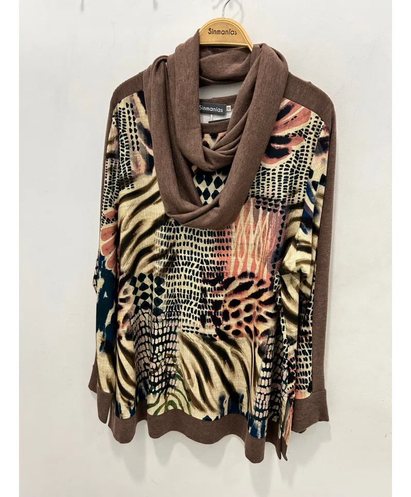 Jersey cuello Baña - Ropa tallas grandes mujer moderna