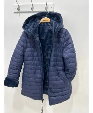 Parka  azul Melisa - Ropa tallas grandes mujer moderna