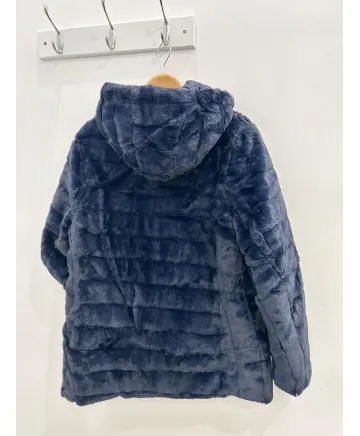 Parka  azul Melisa - Ropa tallas grandes mujer moderna