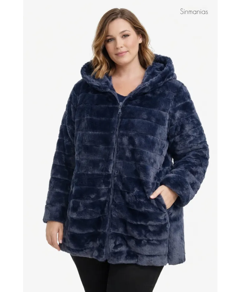 Parka  azul Melisa - Chaquetas Tallas Grandes