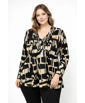 Jersey frunce Bormujos - Ropa tallas grandes mujer moderna