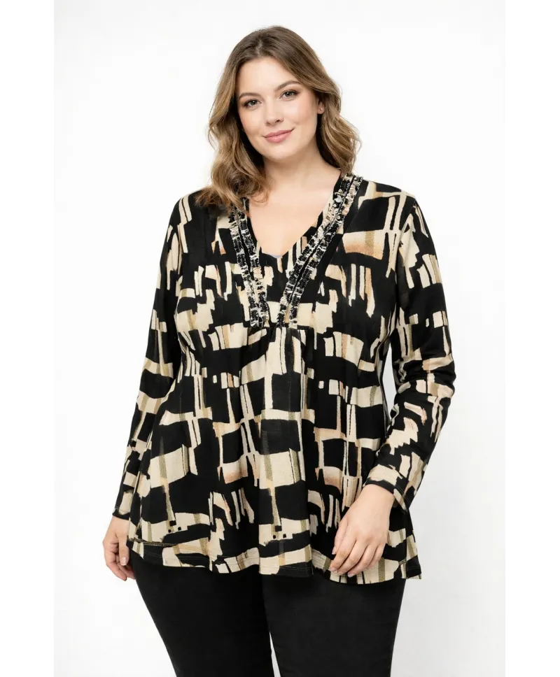 Jersey frunce Bormujos - Ropa tallas grandes mujer moderna