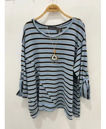 Camiseta rayas Gazaina - Ropa tallas grandes mujer moderna