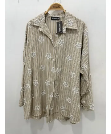 Camisa estrellas Lantana - Camisas Tallas Grandes