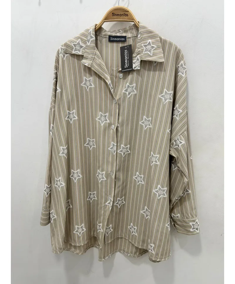 Camisa estrellas Lantana - Camisas Tallas Grandes